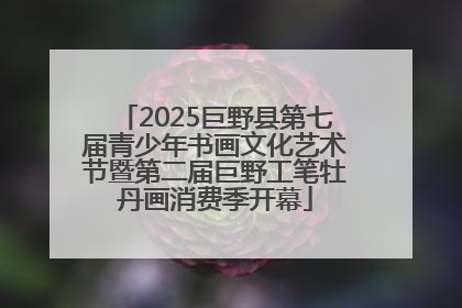 2025巨野县第七届青少年书画文化艺术节暨第二届巨野工笔牡丹画消费季开幕