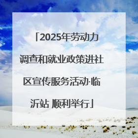 2025年劳动力调查和就业政策进社区宣传服务活动·临沂站 顺利举行
