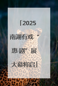 2025南湖有戏“惠·剧”展大幕将启