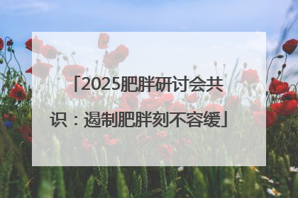 2025肥胖研讨会共识：遏制肥胖刻不容缓