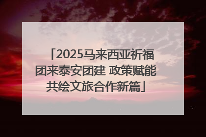 2025马来西亚祈福团来泰安团建 政策赋能共绘文旅合作新篇