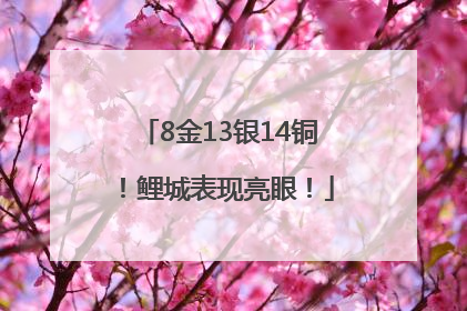 8金13银14铜！鲤城表现亮眼！