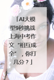 AI大模型9秒挑战上海中考作文“相互成全”，你打几分？
