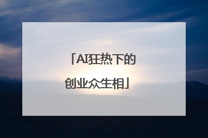 AI狂热下的创业众生相