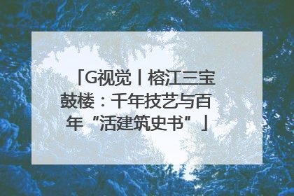 G视觉丨榕江三宝鼓楼：千年技艺与百年“活建筑史书”